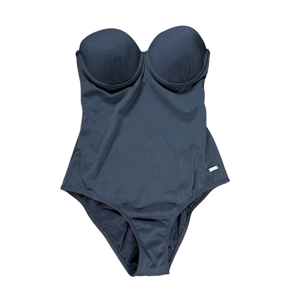 Hering Black One Piece Swimsuit Petite Small